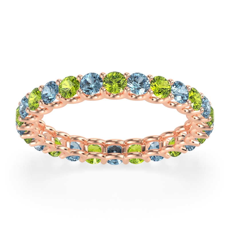 U Prong Round Eternity Anvis Band