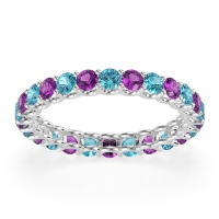 U Prong Round Eternity Anvis Band