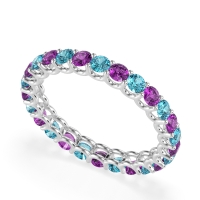 U Prong Round Eternity Anvis Band