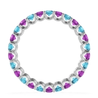 U Prong Round Eternity Anvis Band