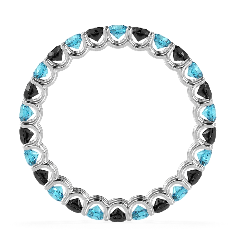 U Prong Round Eternity Anvis Band