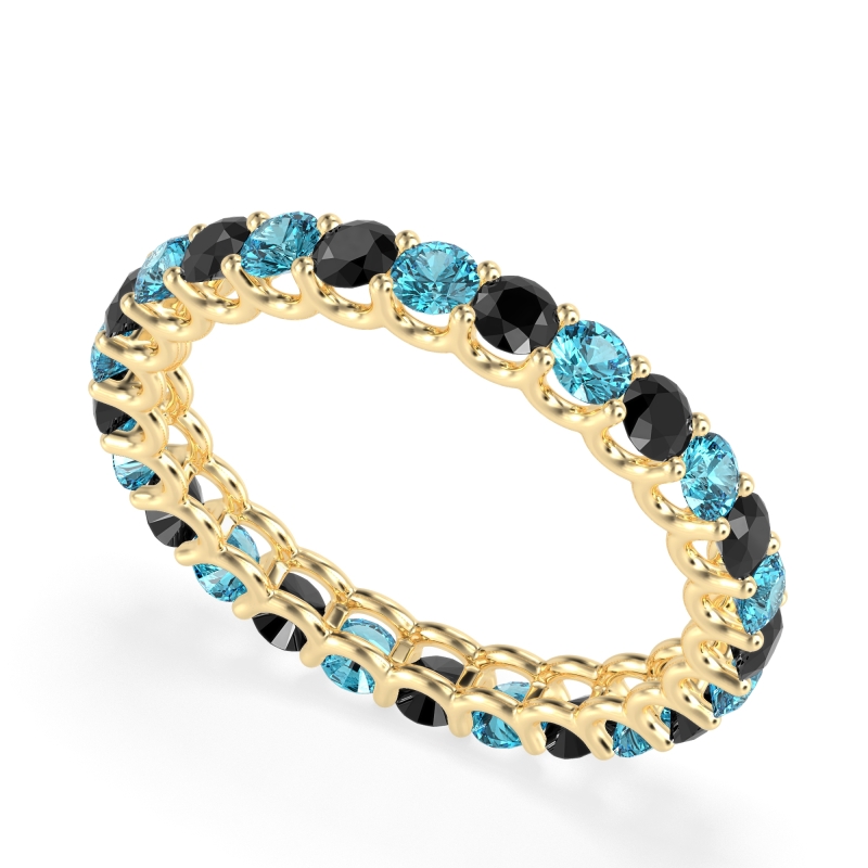 U Prong Round Eternity Anvis Band