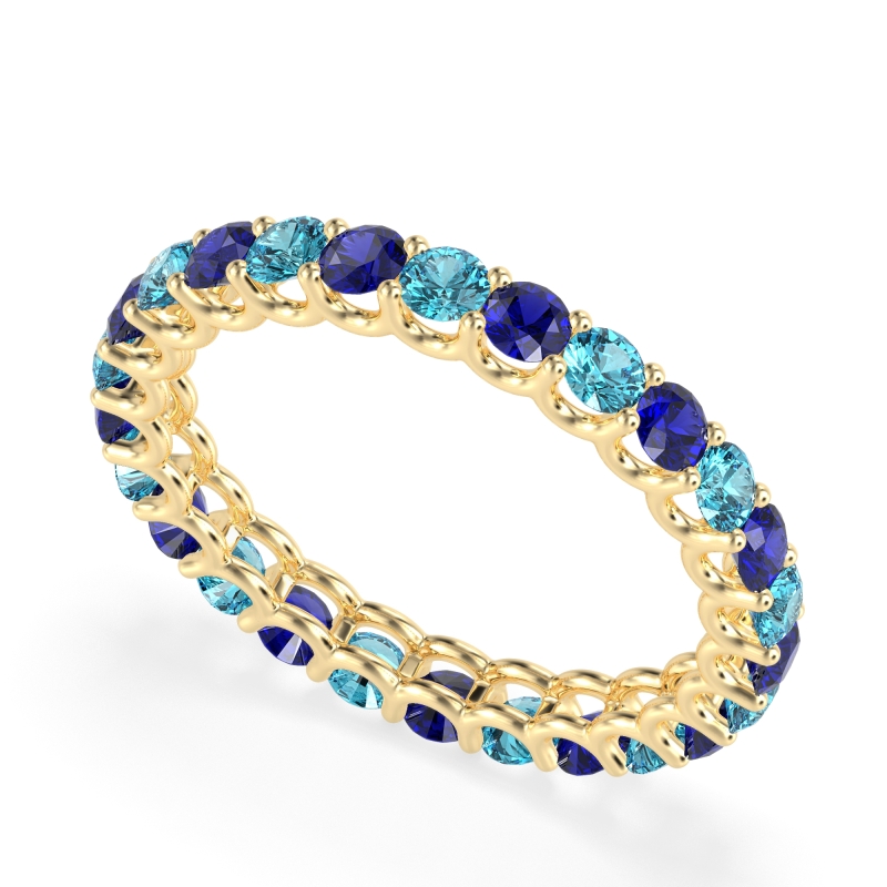 U Prong Round Eternity Anvis Band