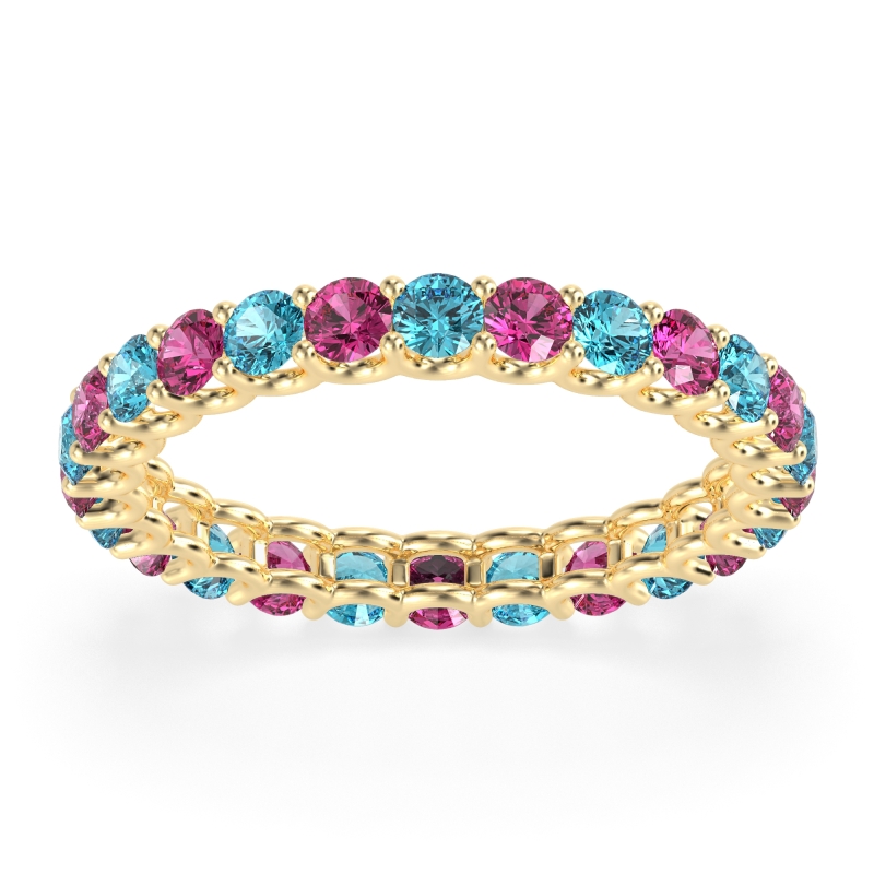 U Prong Round Eternity Anvis Band