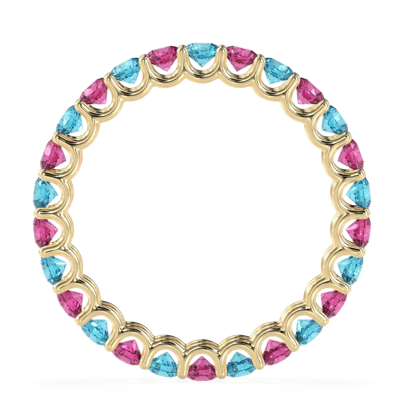 U Prong Round Eternity Anvis Band