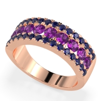 Three Row Round Half-Eternity Mahat Band