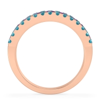 Three Row Round Half-Eternity Mahat Band