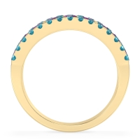 Three Row Round Half-Eternity Mahat Band