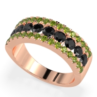 Three Row Round Half-Eternity Mahat Band