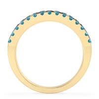 Three Row Round Half-Eternity Mahat Band