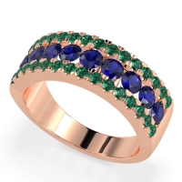 Three Row Round Half-Eternity Mahat Band