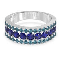 Three Row Round Half-Eternity Mahat Band