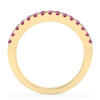 Three Row Round Half-Eternity Mahat Band