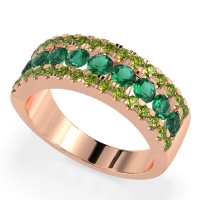 Three Row Round Half-Eternity Mahat Band