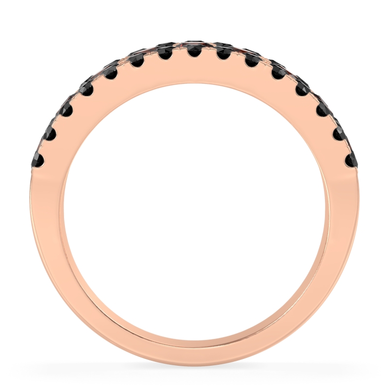 Three Row Round Half-Eternity Mahat Band