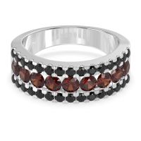 Three Row Round Half-Eternity Mahat Band