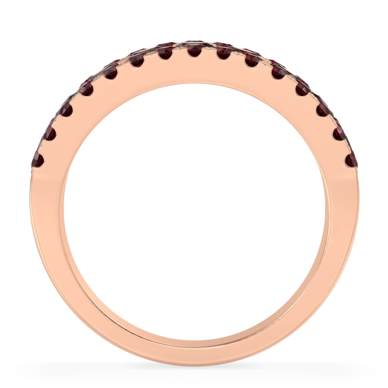 Three Row Round Half-Eternity Mahat Band