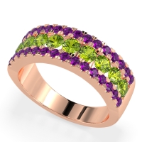 Three Row Round Half-Eternity Mahat Band