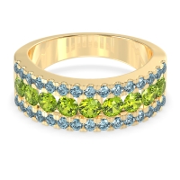 Three Row Round Half-Eternity Mahat Band