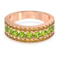 Three Row Round Half-Eternity Mahat Band