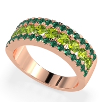 Three Row Round Half-Eternity Mahat Band