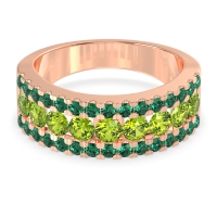 Three Row Round Half-Eternity Mahat Band