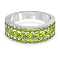 Three Row Round Half-Eternity Mahat Band