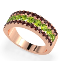 Three Row Round Half-Eternity Mahat Band