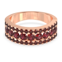 Three Row Round Half-Eternity Mahat Band