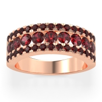 Three Row Round Half-Eternity Mahat Band