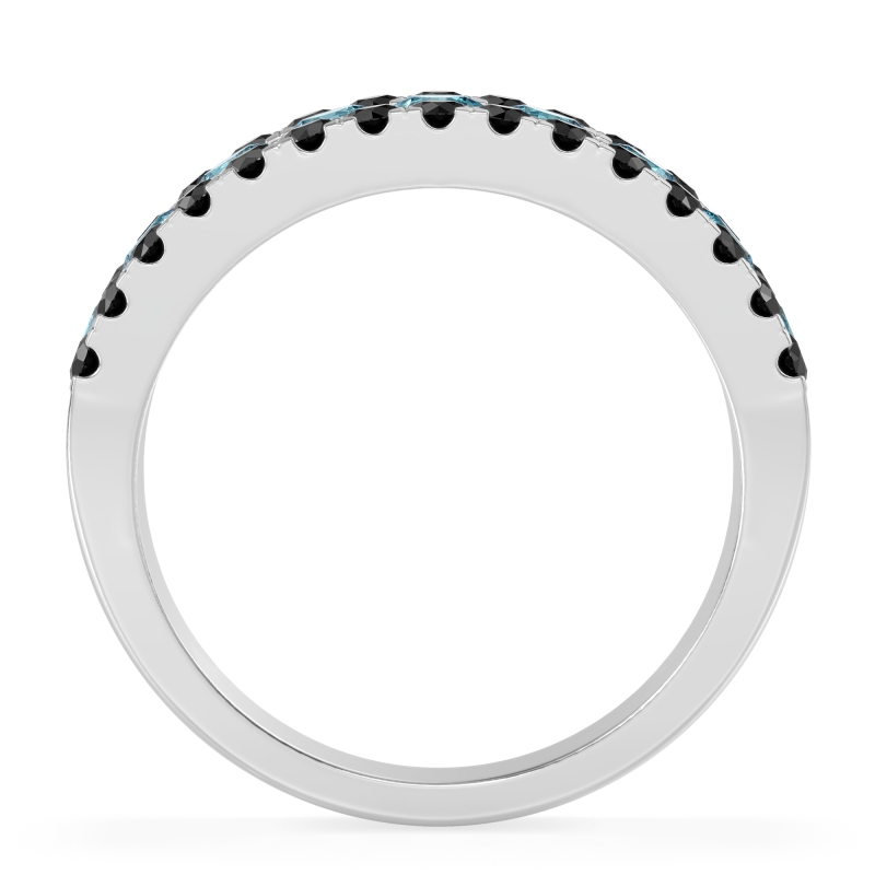 Three Row Round Half-Eternity Mahat Band