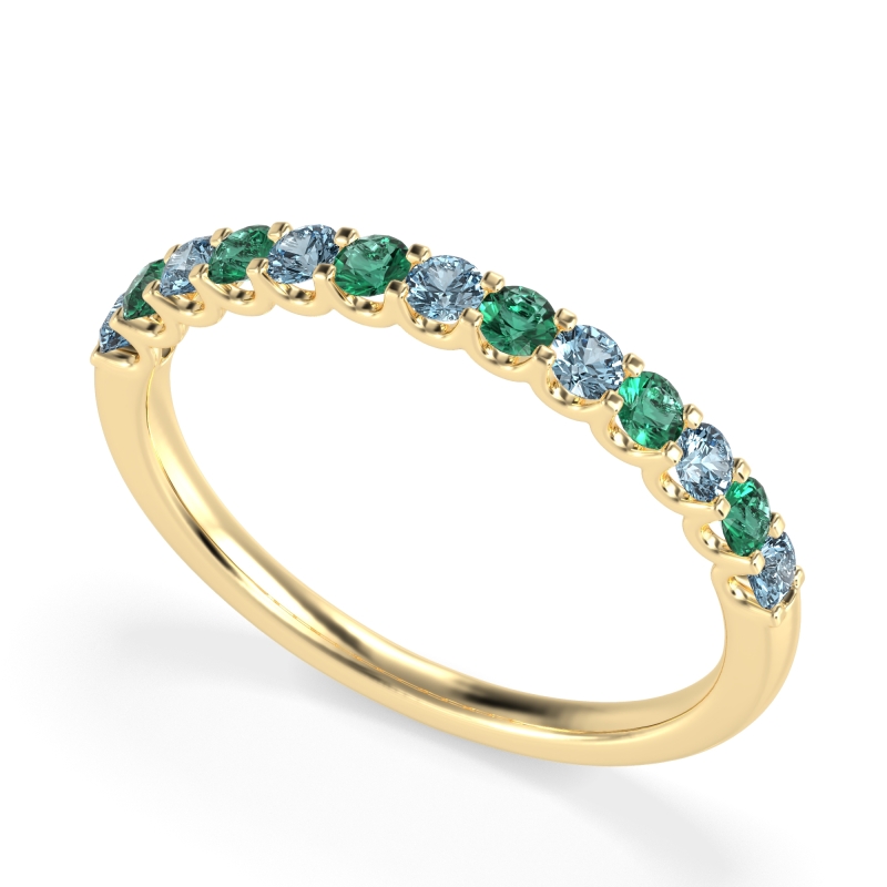 U Prong Half Eternity Shubra Band