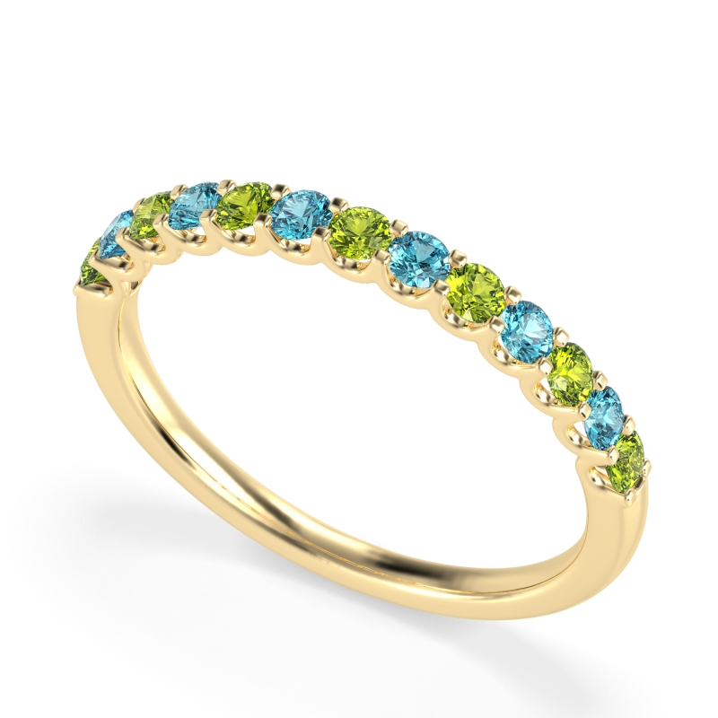 U Prong Half Eternity Shubra Band