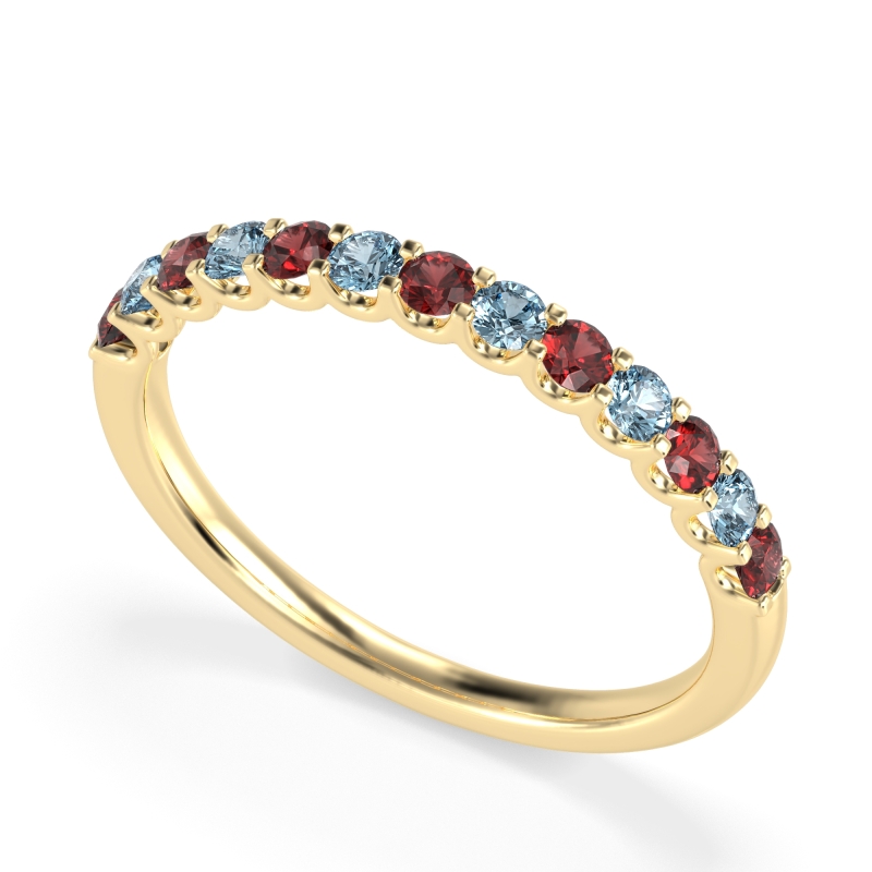 U Prong Half Eternity Shubra Band