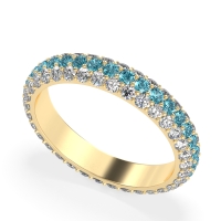 Fully Studded Eternity Vartula Band