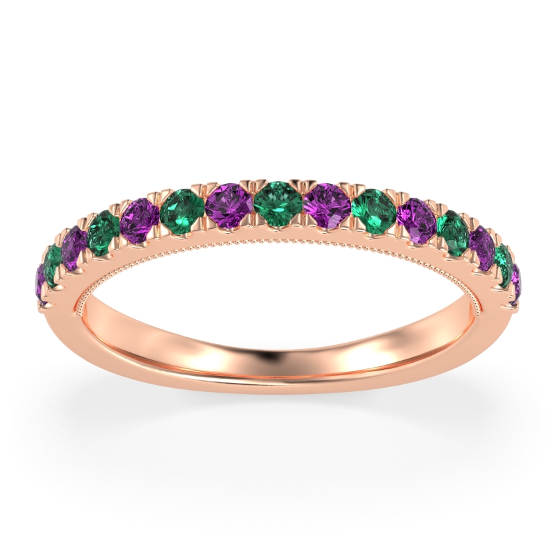 Half-Eternity Pave Milgrain Janu Band