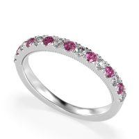 Half-Eternity Pave Milgrain Janu Band