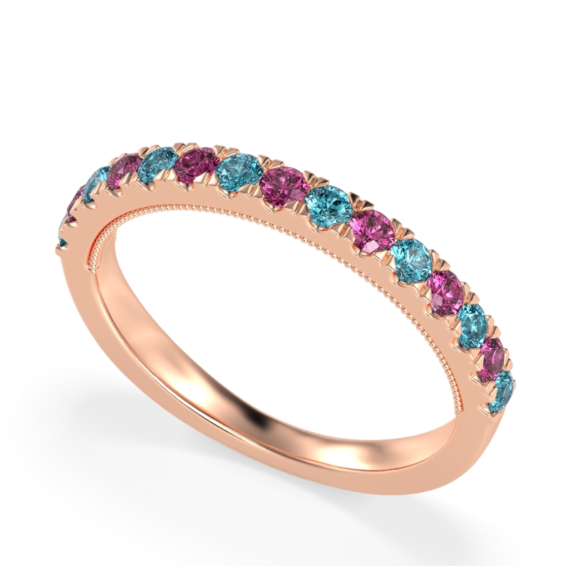 Half-Eternity Pave Milgrain Janu Band