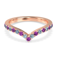 Chevron Half Eternity Lavana Band