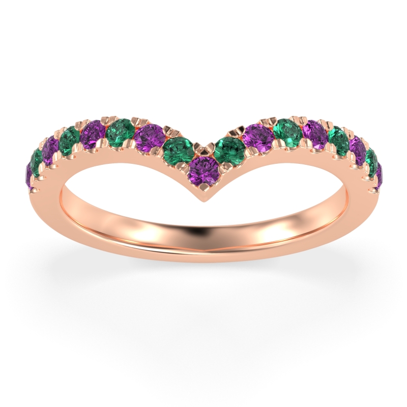 Chevron Half Eternity Lavana Band