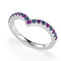 Chevron Half Eternity Lavana Band