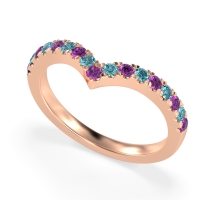 Chevron Half Eternity Lavana Band