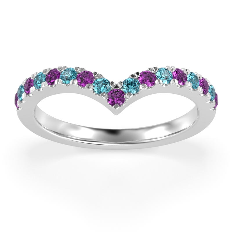 Chevron Half Eternity Lavana Band