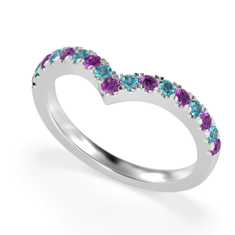 Chevron Half Eternity Lavana Band