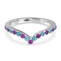 Chevron Half Eternity Lavana Band