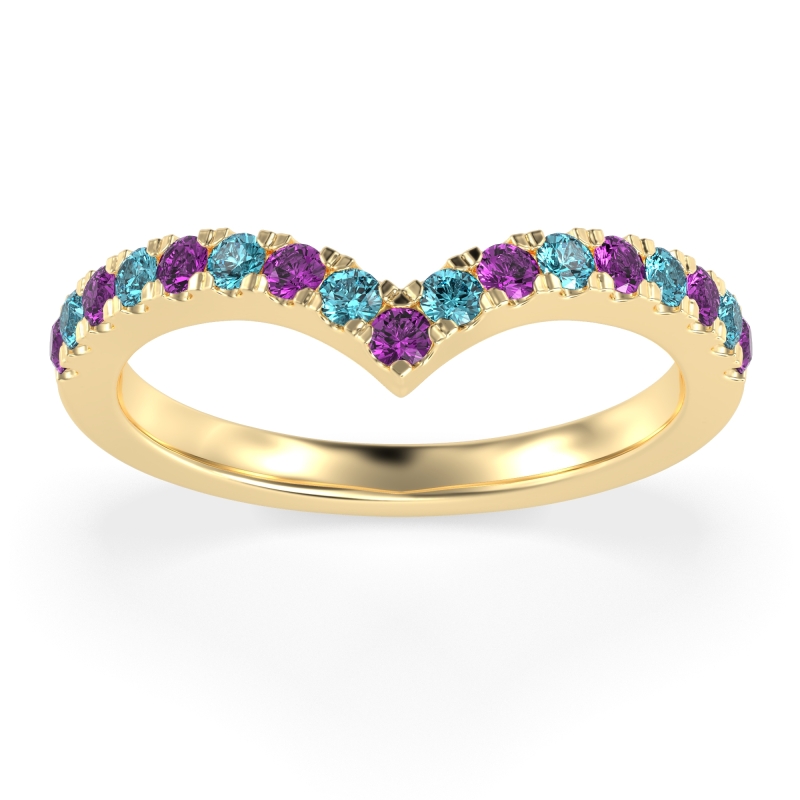 Chevron Half Eternity Lavana Band