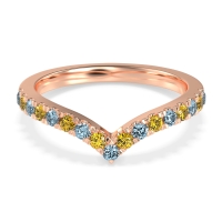 Chevron Half Eternity Lavana Band