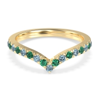 Chevron Half Eternity Lavana Band