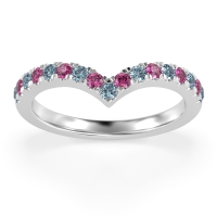 Chevron Half Eternity Lavana Band