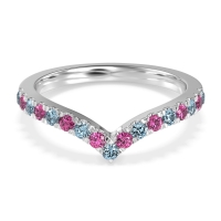 Chevron Half Eternity Lavana Band